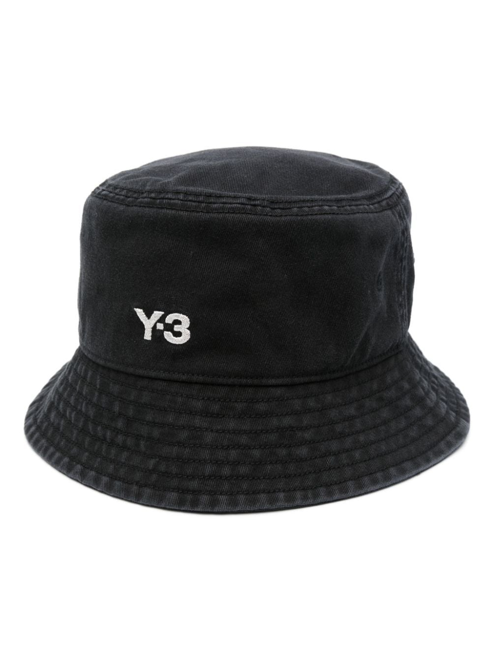 Shop Y-3 Logo-embroidered Cotton Hat In Black
