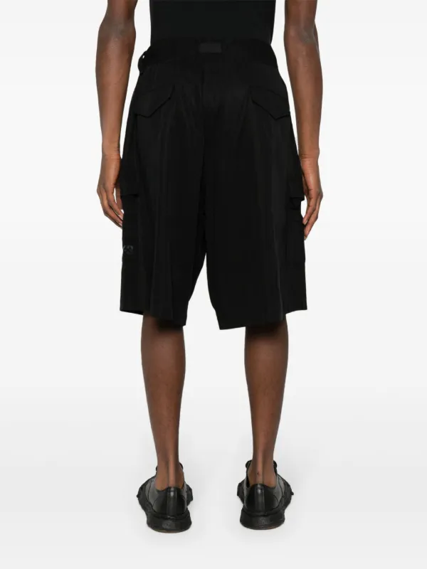 Y-3 ブラック カーゴショーツ Y-3 ツイル カーゴショーツ | ブラック | FARFETCH JP