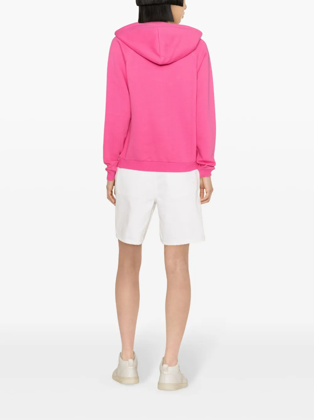 Shop Polo Ralph Lauren Embroidered-logo Jersey Hoodie In Pink