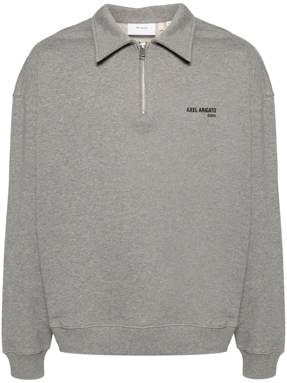 Axel Arigato Remi mélange zipped sweatshirt – Grey