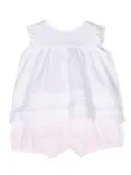 Il Gufo semi-sheer linen dress set - White