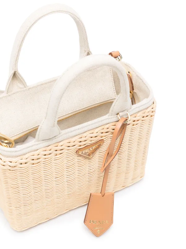 Prada white basket bag sale