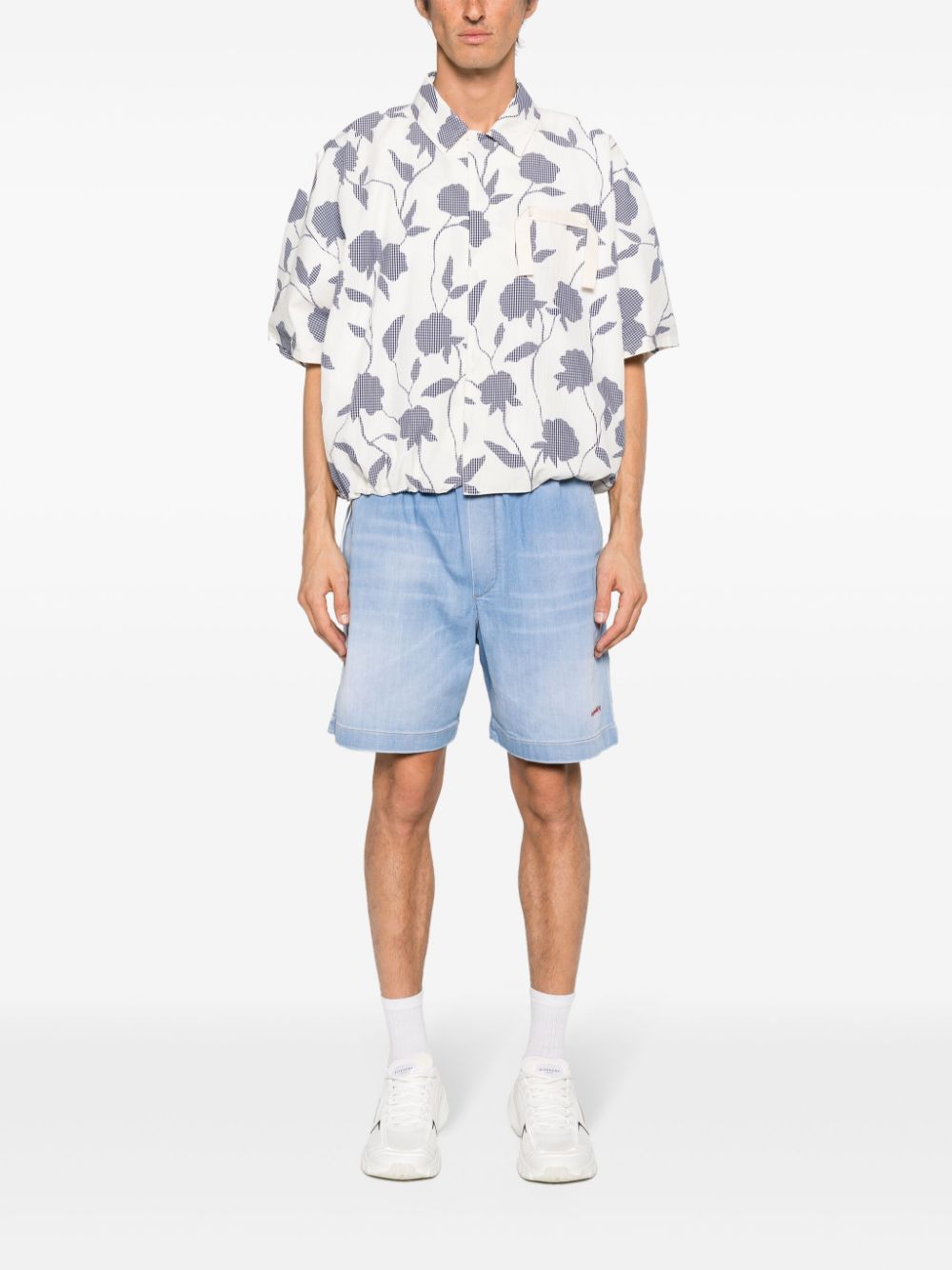 Shop Dsquared2 Logo-embroidered Bermuda Shorts In Blue
