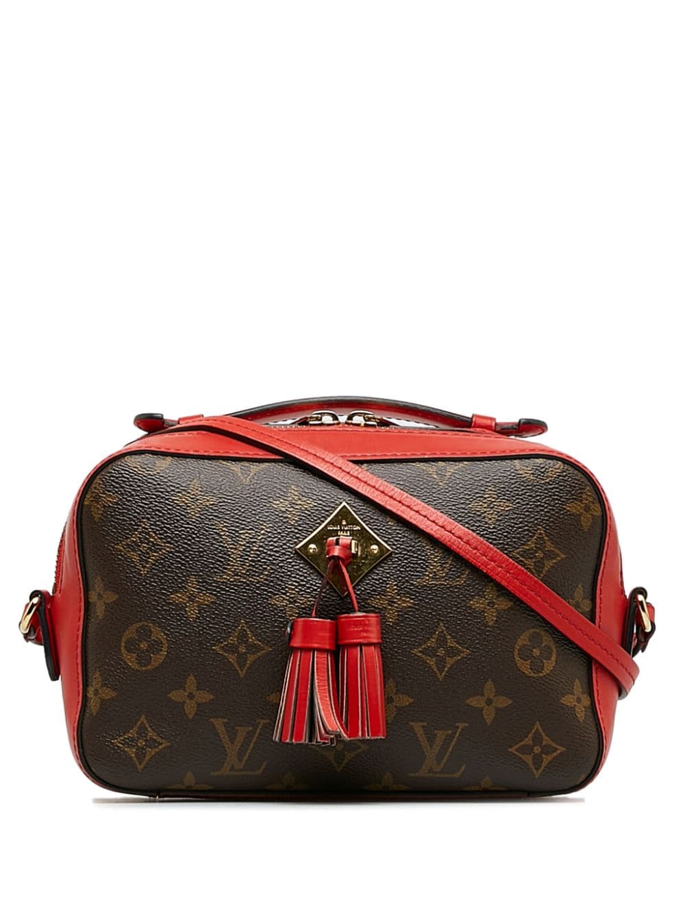 Pre-owned Louis Vuitton 2018  Monogram Saintonge Two-way Bag In Brown