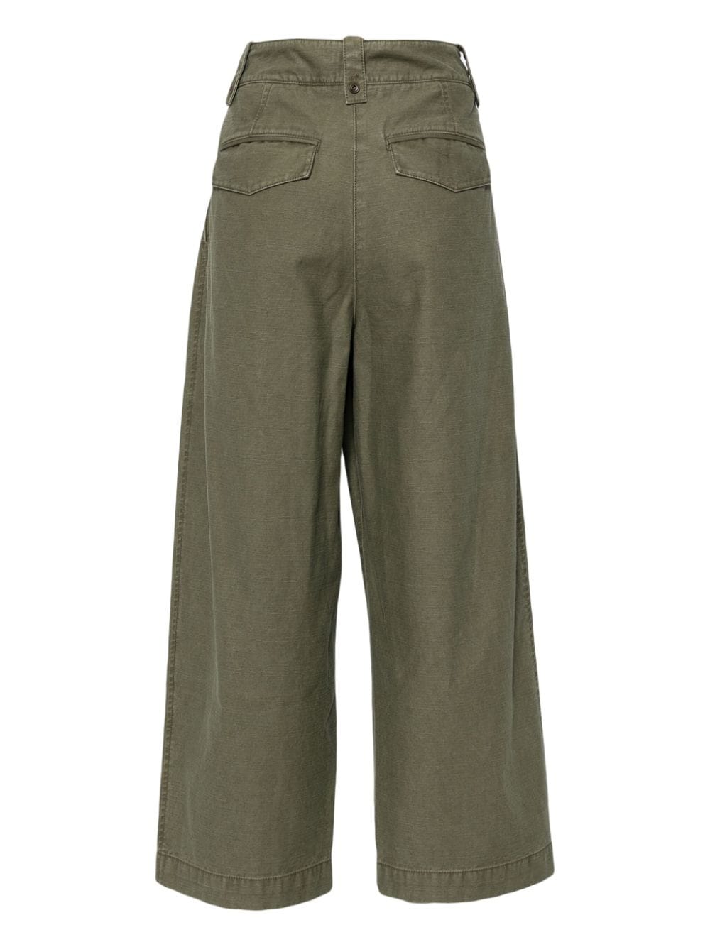 Shop Studio Tomboy Wide-leg Cargo Trousers In Green