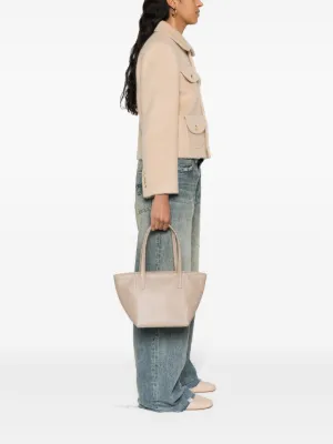 トートバッグ by FAR Cream leather Gib shoulder bag By Far bags for Women | SSENSE Canada