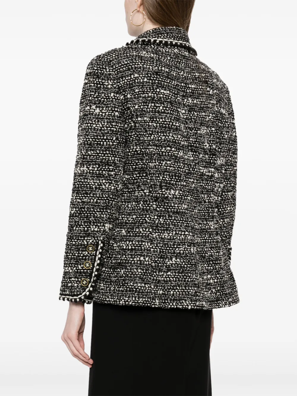 Pre-owned Chanel 1990-2000s Tweed Jacket In Black