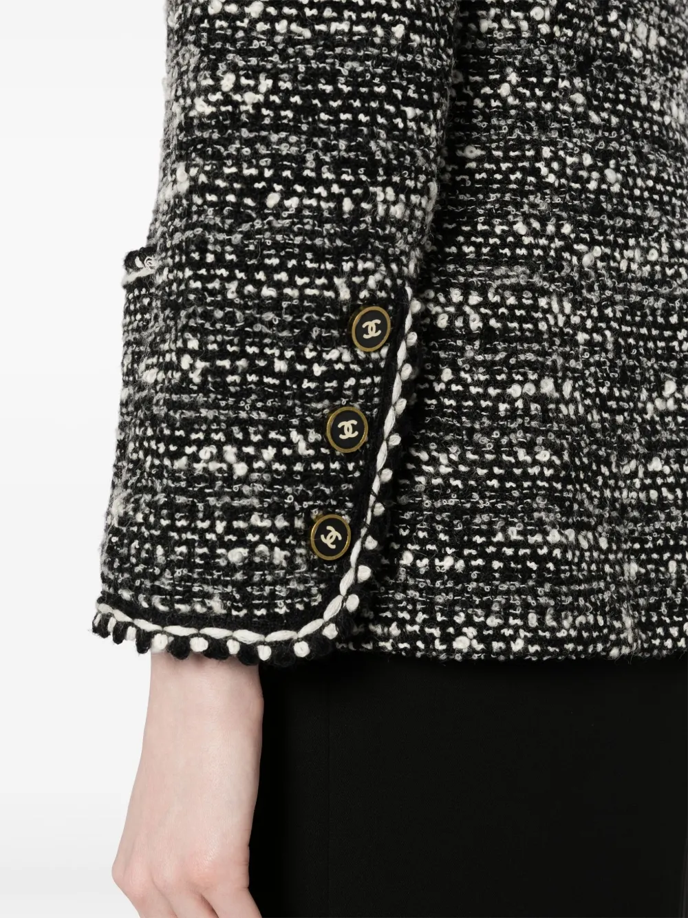Pre-owned Chanel 1990-2000s Tweed Jacket In Black