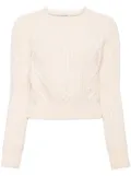 CHANEL Pre-Owned 1990-2000s cable-knit wool jumper - White