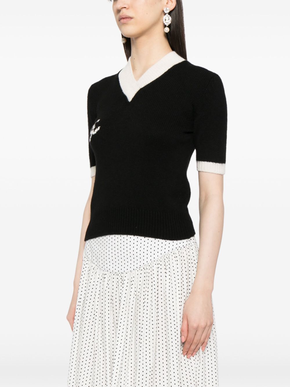 CHANEL 1996 CC-jacquard cashmere jumper Women