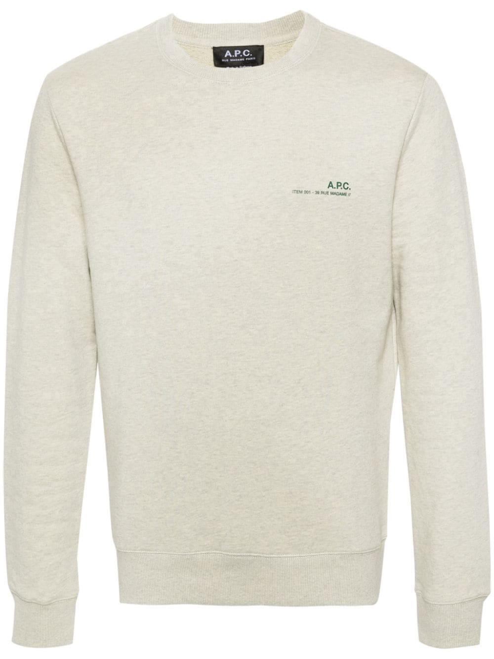 A.P.C. Gemêleerde sweater met logoprint Groen