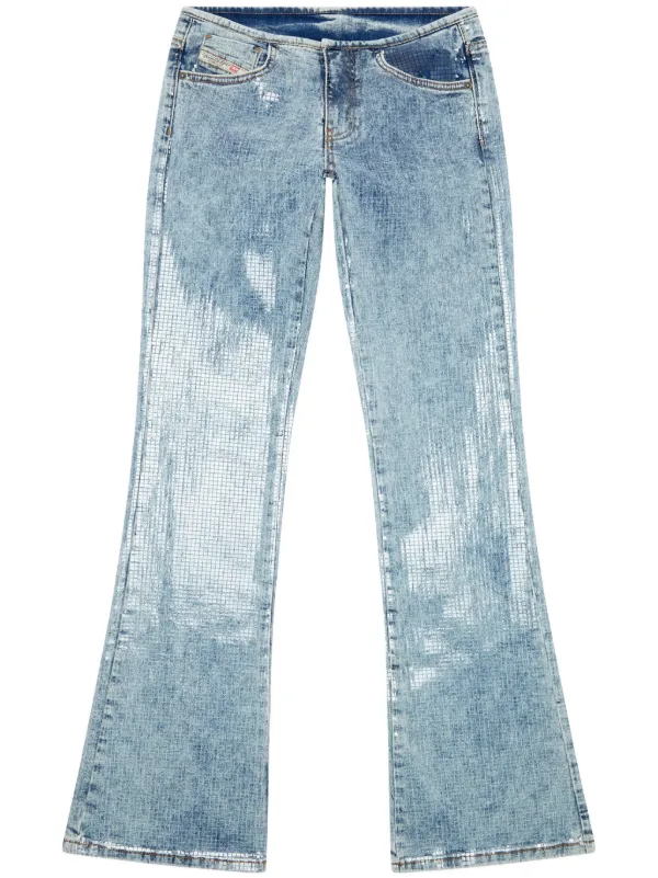 Diesel mid-rise Flared Jeans | Blue | FARFETCH SG