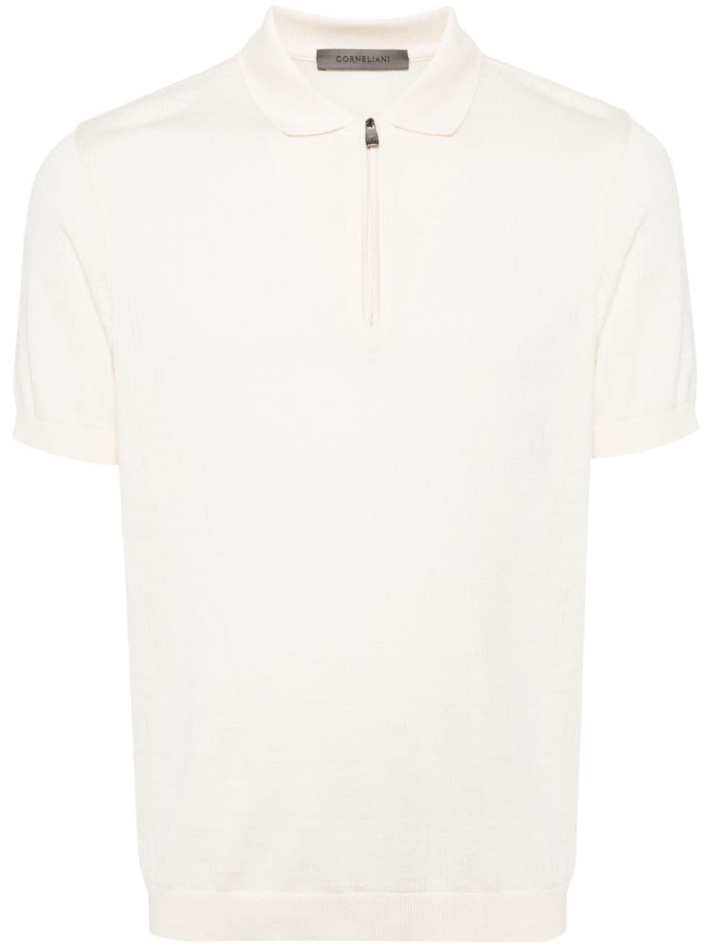 Corneliani Gebreid poloshirt Beige