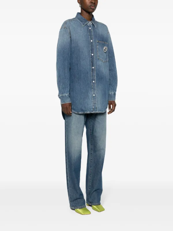 Gucci インターロッキングG デニムジャケット | ブルー | FARFETCH JP