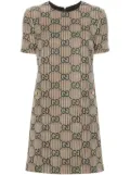 Gucci GG-jacquard wool dress - Neutrals