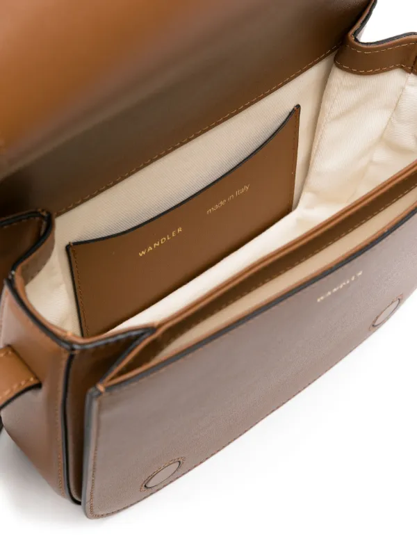 Wandler Oscar Trunk Leather Crossbody Bag | Brown | FARFETCH