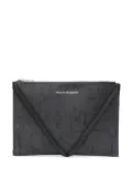 Alexander McQueen logo-print clutch bag - Black