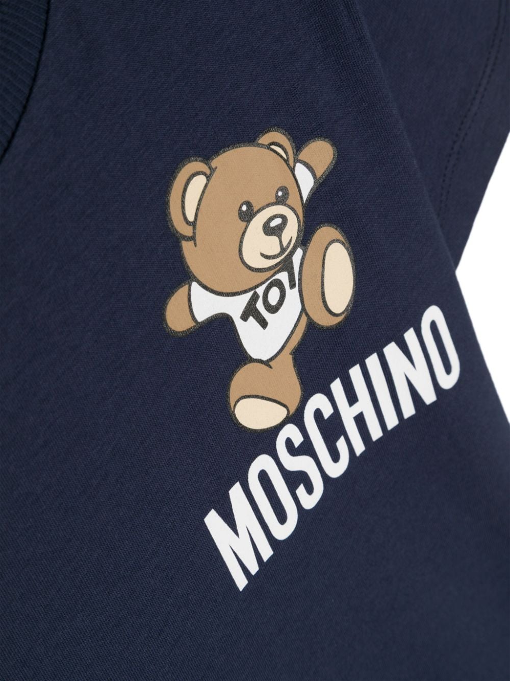 Shop Moschino Teddy Bear Cotton T-shirt In Blau