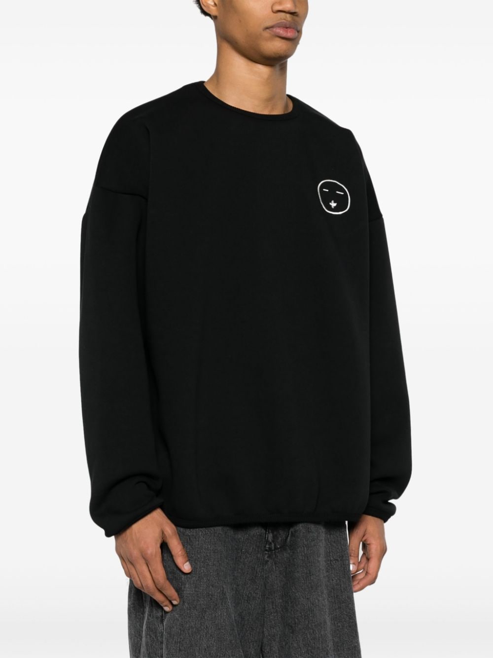 Shop Société Anonyme Face Jersey Fleece Sweatshirt In Black