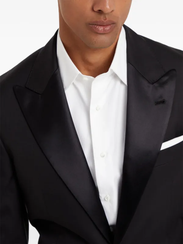 Brunello Cucinelli single-breasted Wool Suit | Black | FARFETCH