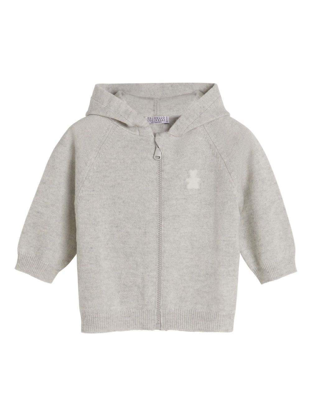 Shop Brunello Cucinelli Cashmere Zip-up Hoodie In Grey