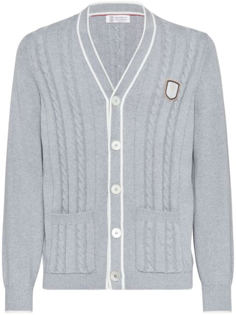 Brunello Cucinelli cable-knit cotton cardigan Men