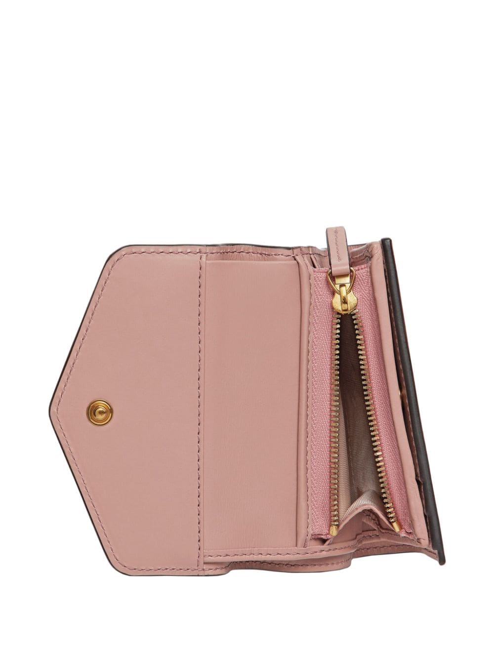 Shop Gucci Medium Gg Leather Wallet In Pink