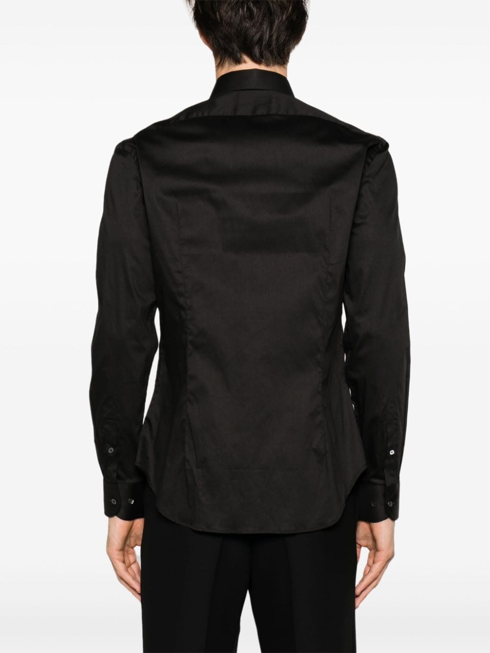 Emporio Armani Overhemd met klassieke kraag Zwart