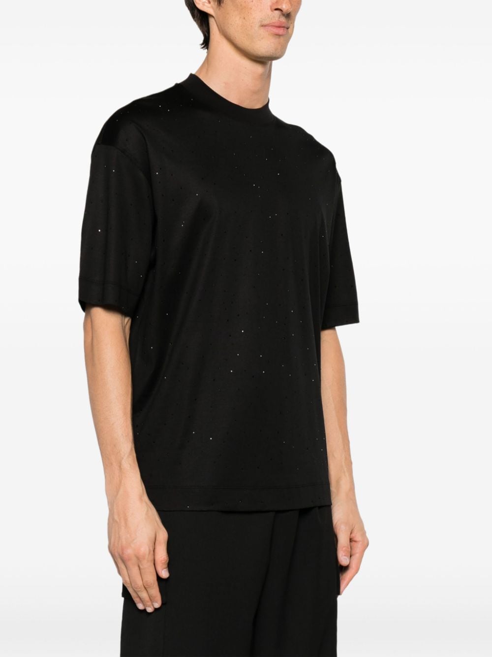 Emporio Armani Overhemd verfraaid met stras Zwart