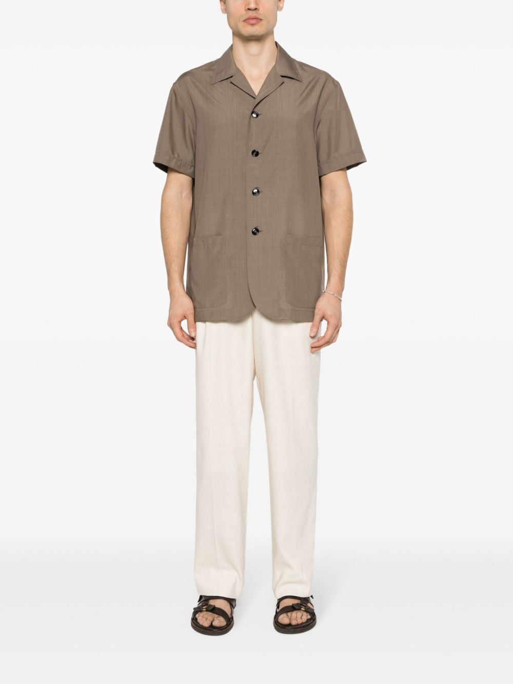 Brioni pleat-detail tailored trousers - Beige