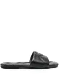 Emporio Armani Eagle-motif quilted sandals - Black