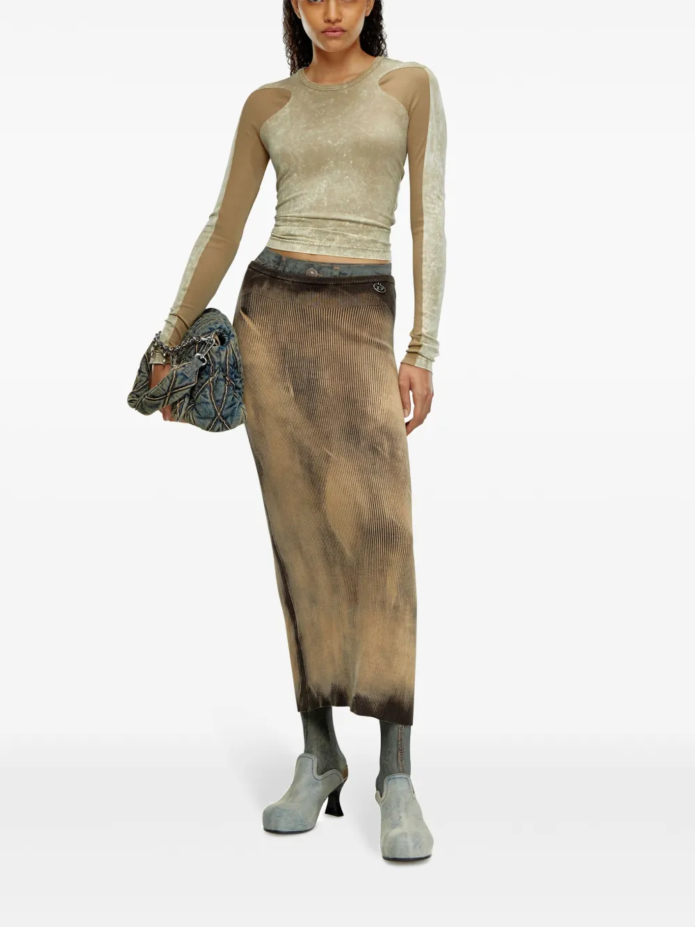 早割 万博 | Skirt Midi M-Delma Diesel Brown FARFETCH | トップス