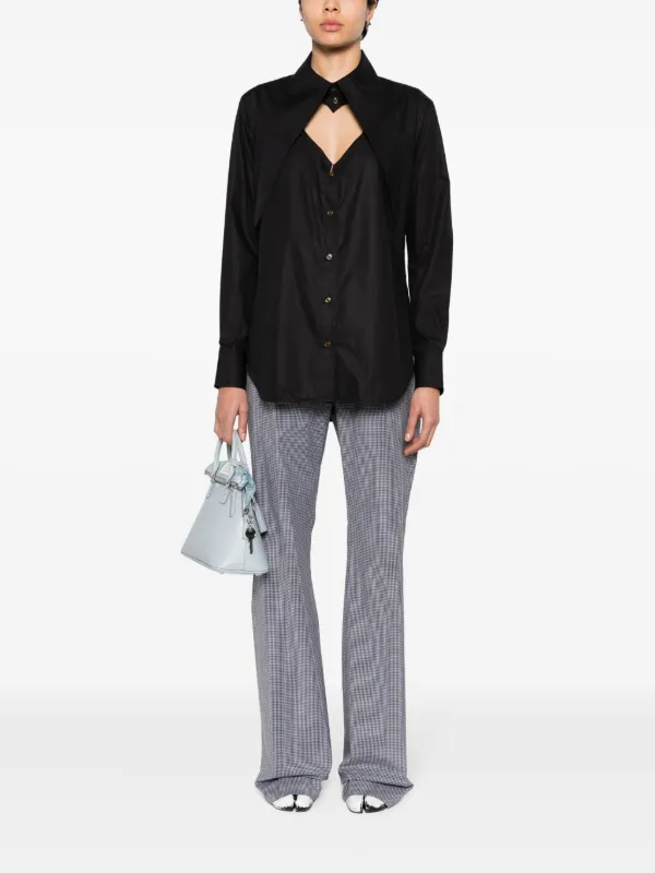 【Vivienne Westwood】 Rayプリント high-riseコットンフレアパ Vivienne Westwood Ray ハイウエスト フレアパンツ | ブルー