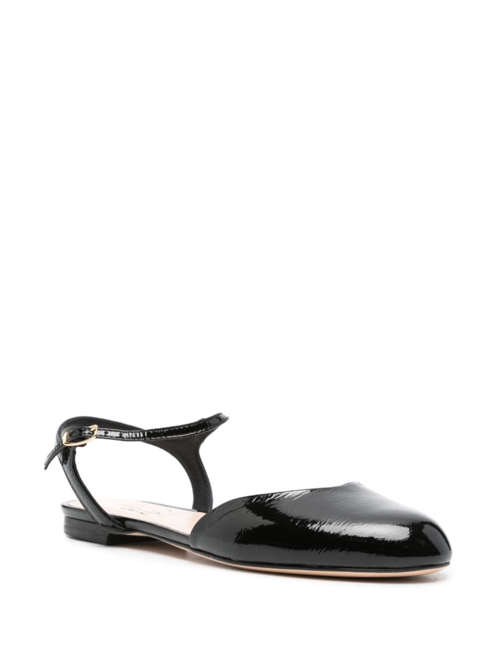 Shop Agl Attilio Giusti Leombruni Milly Leather Ballerina Shoes In Black