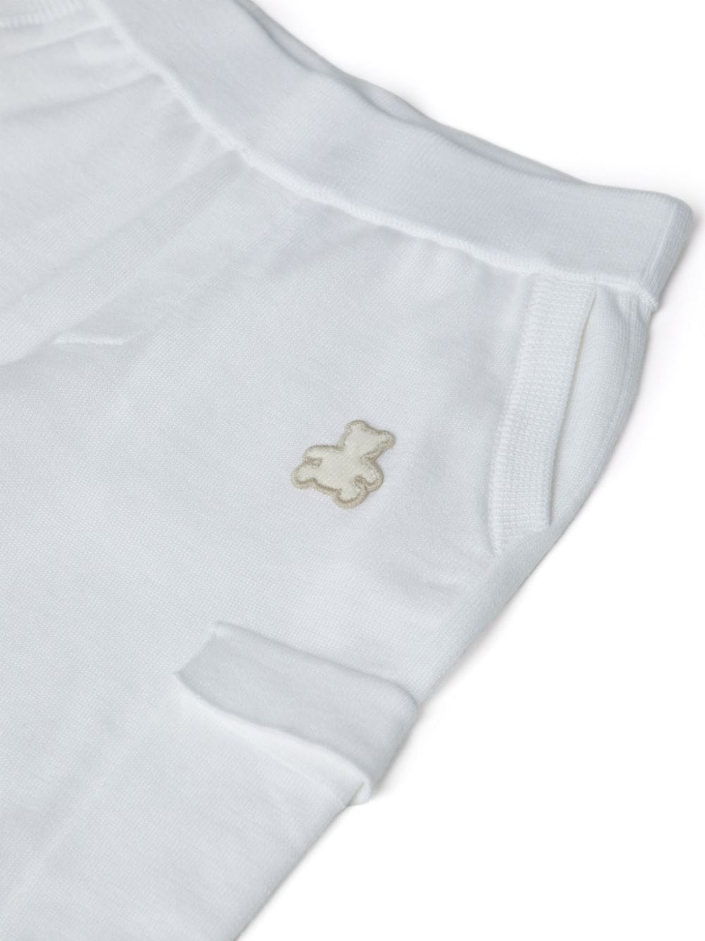 Shop Brunello Cucinelli Teddy Bear-embroidered Track Pants In White