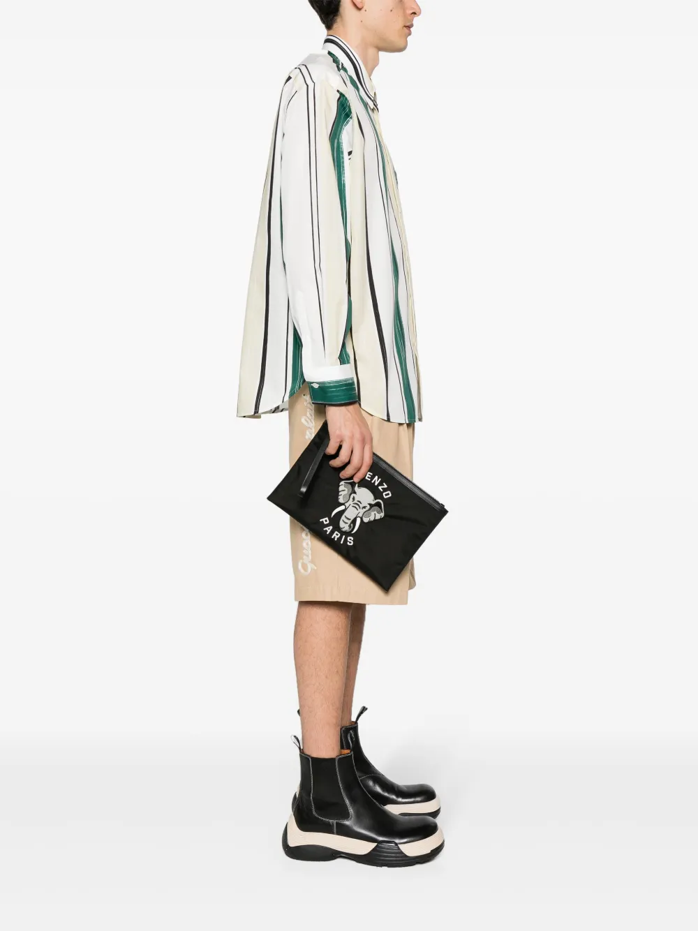 Kenzo Clutch met borduurwerk - Zwart