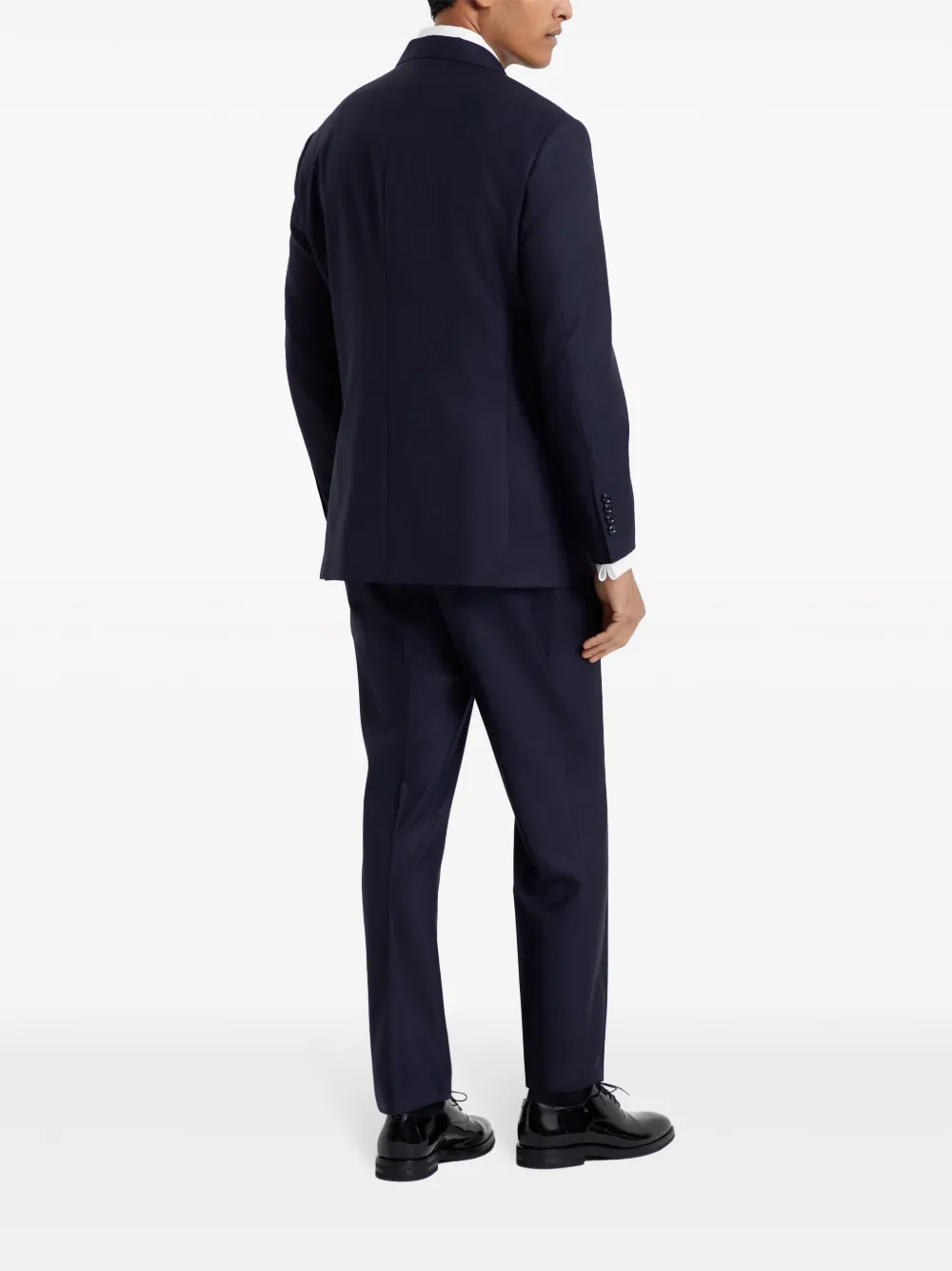 Brunello Cucinelli Wollen pak met dubbele rij knopen Blauw