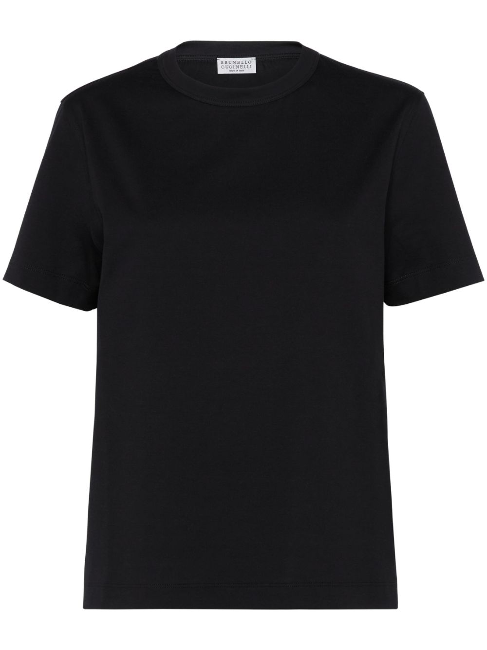 Brunello Cucinelli Monili-trim cotton T-shirt - Black