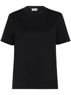 Tシャツ・カットソー BRUNELLO CUCINELLI Women Tops MG902FP302 CUC78 Black Women's tops, t-shirts and polos | Brunello Cucinelli