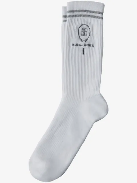 Brunello Cucinelli logo-embroidered socks