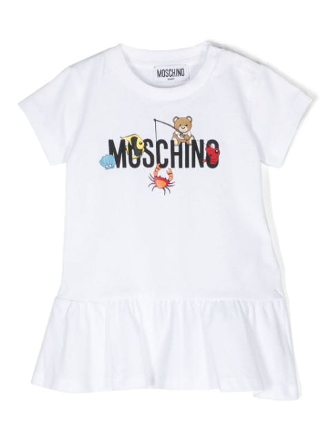 Moschino Kids logo-print cotton dress