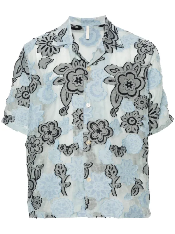 sun flower cayo シャツ M Sunflower Cayo フローラル シャツ | ブルー | FARFETCH JP