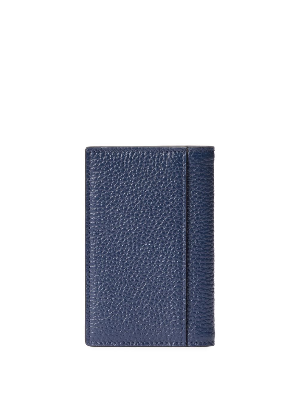 Gucci logo-plaque leather card case - Blauw