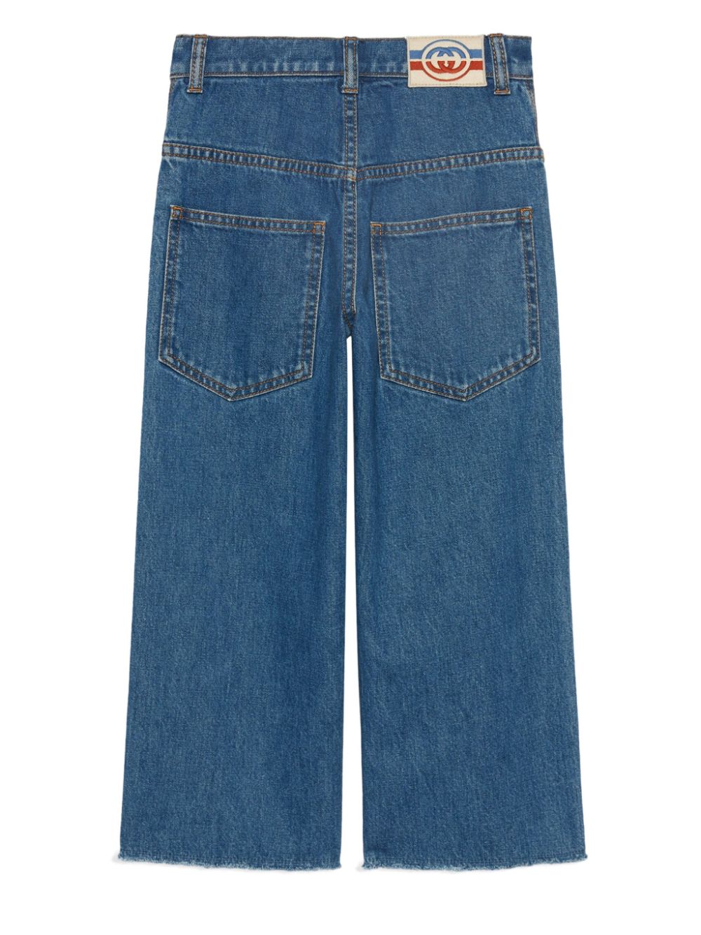 Gucci Kids high-rise straight-leg jeans - Blauw