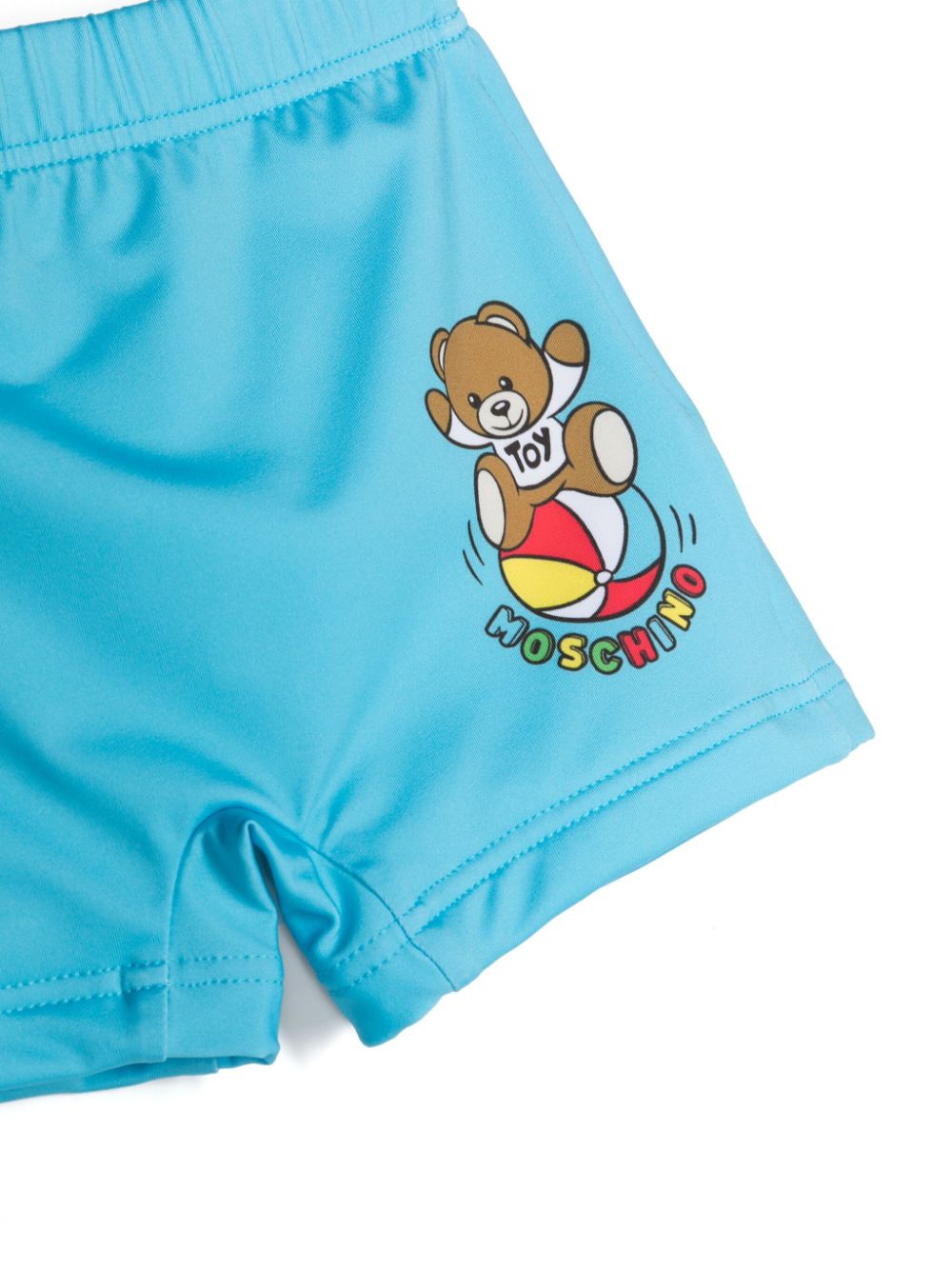 Shop Moschino Teddy Bear-print Stretch Swim Shorts In Blue