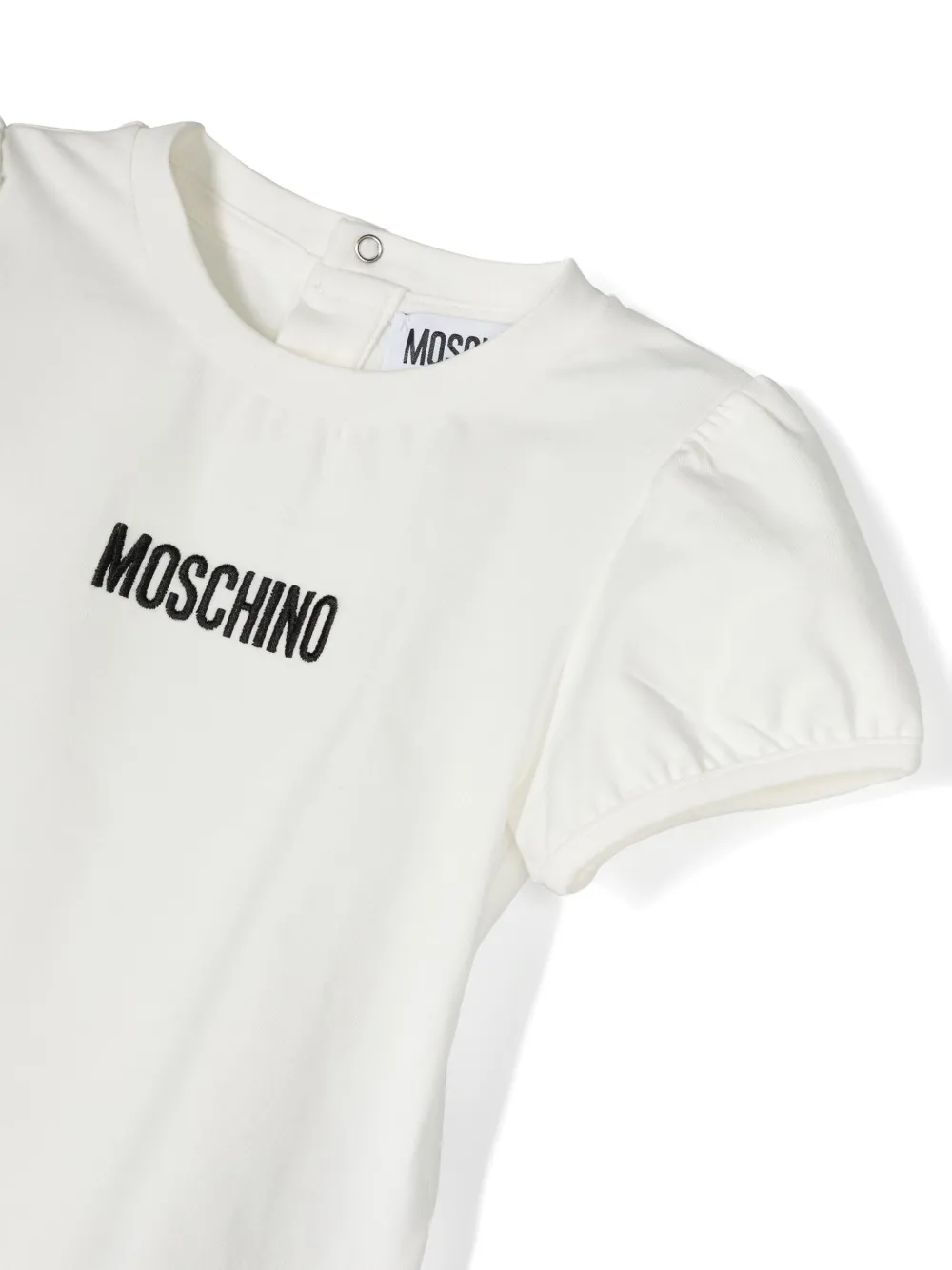 Shop Moschino Teddy Bear Dungaree Dress Set In 蓝色