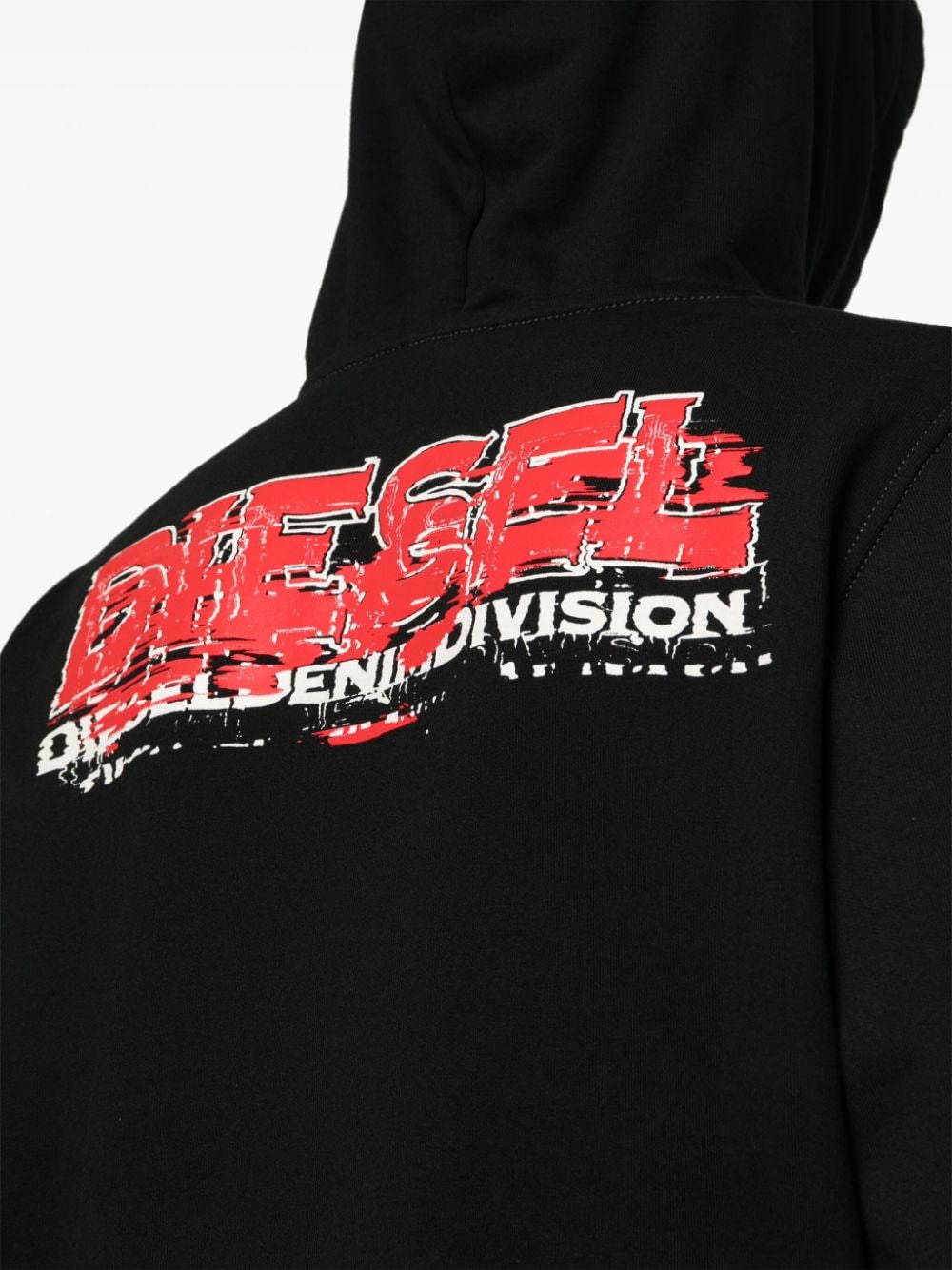 Diesel S-Ginn-Hood-K37 hoodie met logoprint Zwart