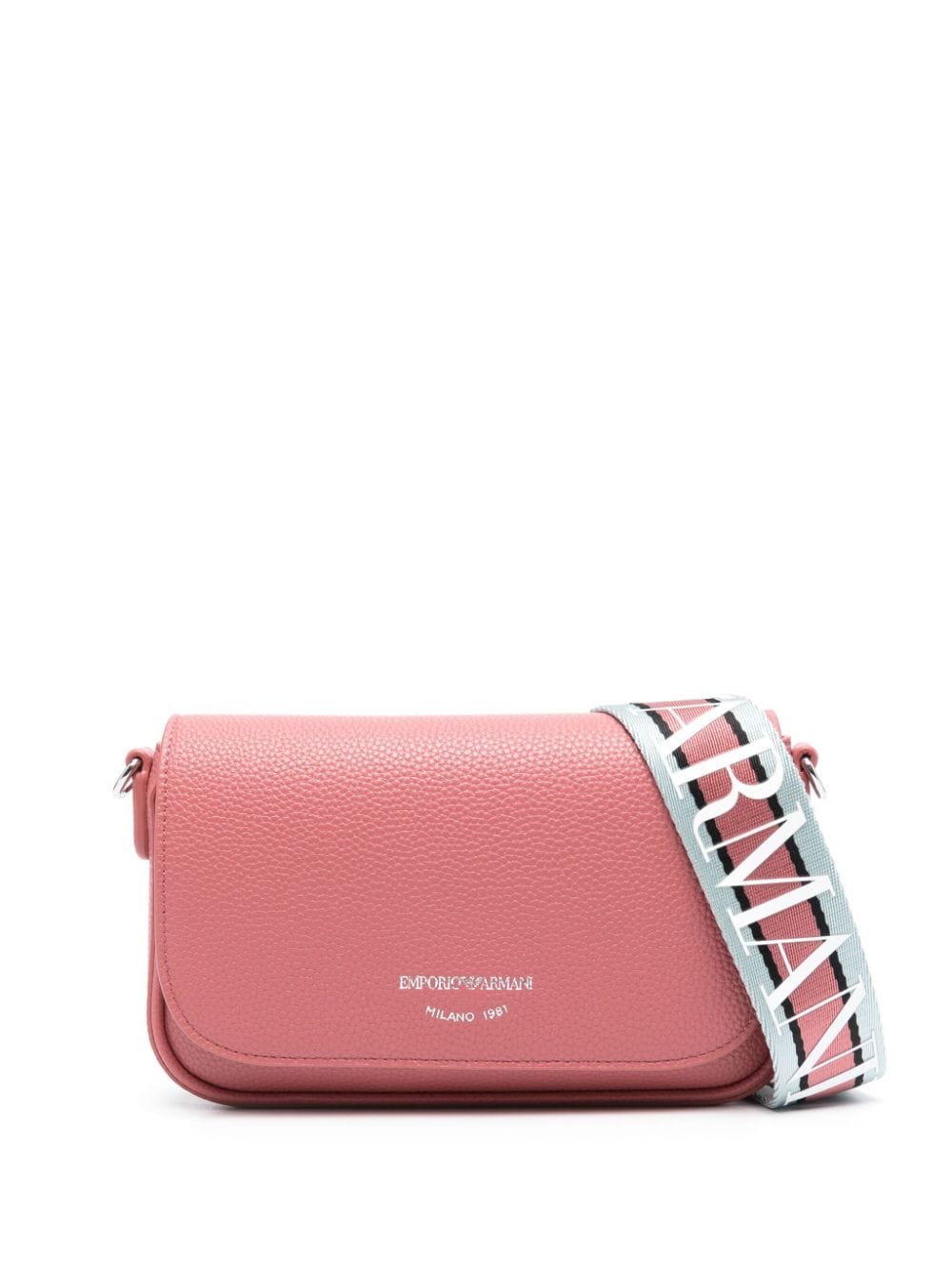 Emporio Armani Logo-print Shoulder Bag In Pink