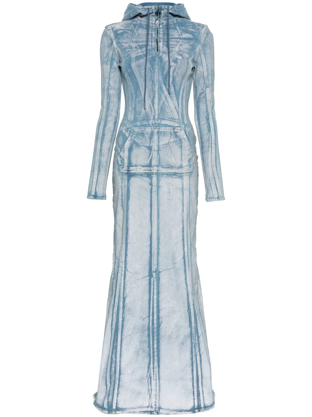 DIESEL DE-FULLY-S DENIM MAXI DRESS