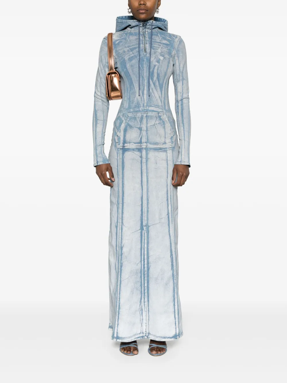 Diesel De-Fully-S denim maxi dress - Zwart